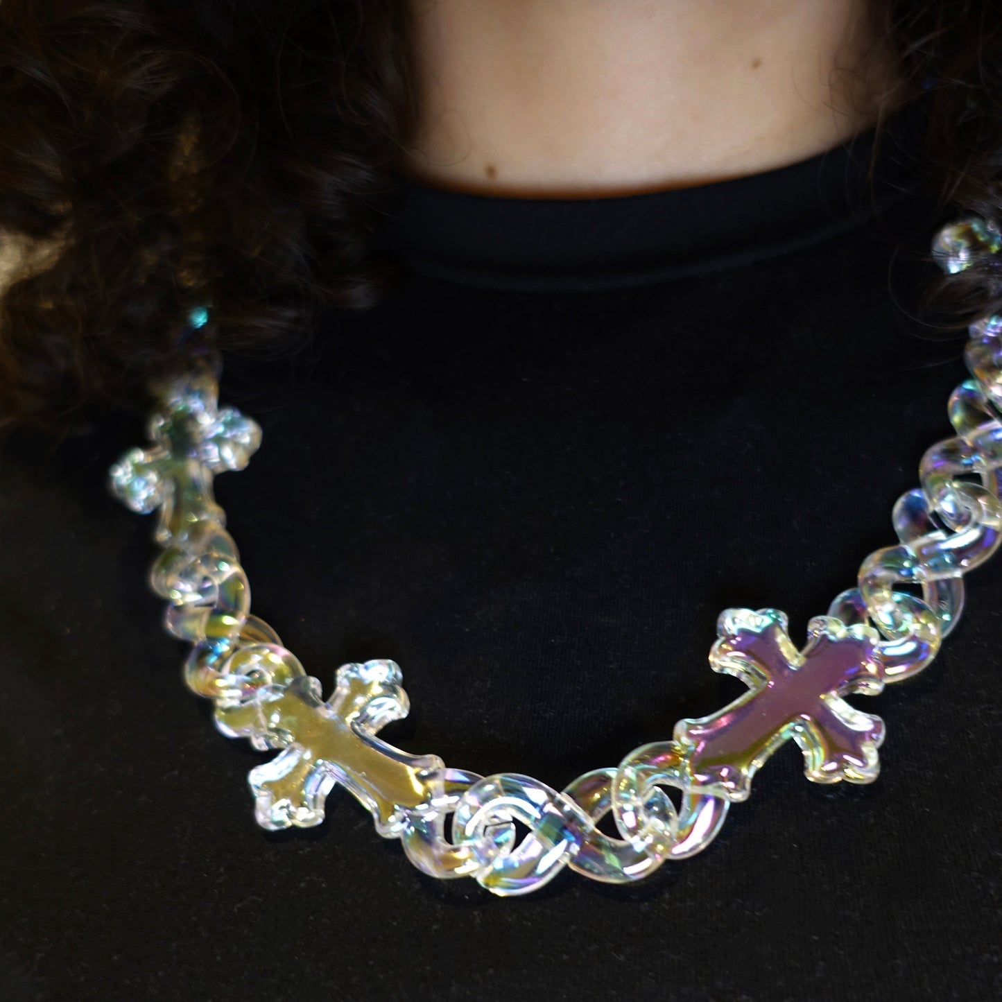 Iridescent Infinity Cross Chain