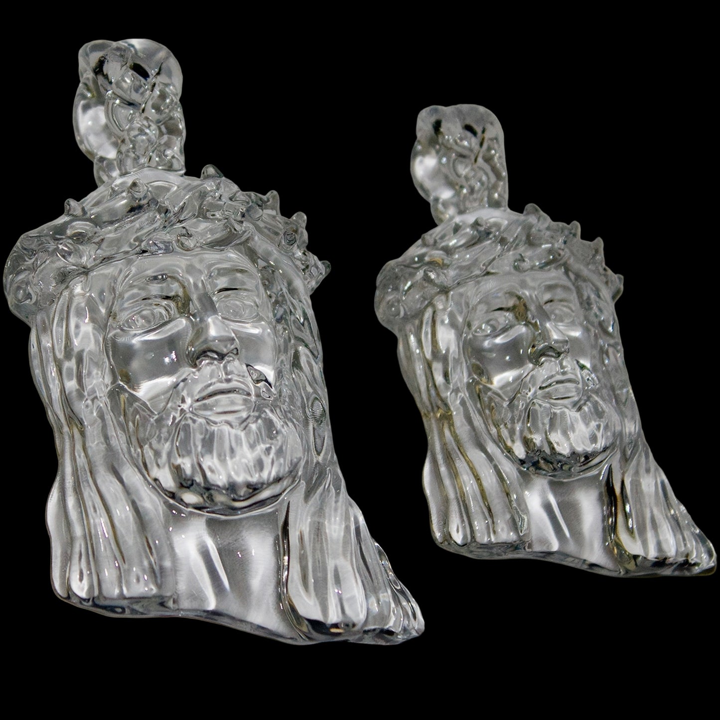 Clear Jesus Piece Pendant