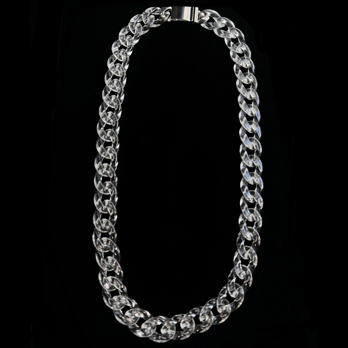 Clear Cuban Link Chain