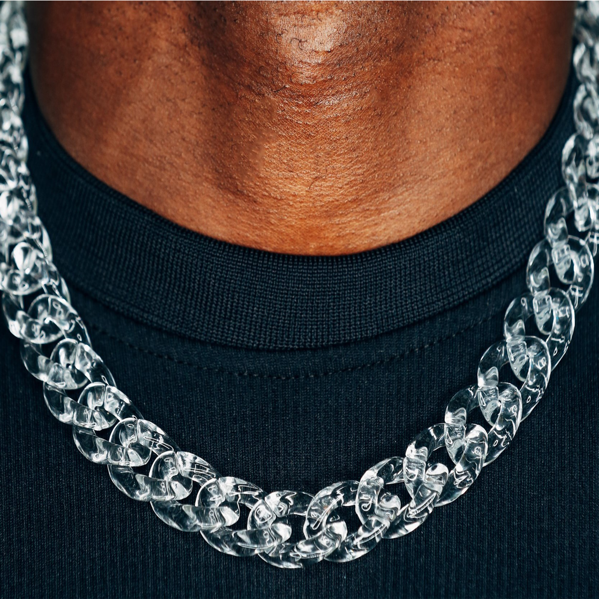 Clear Cuban Link Chain