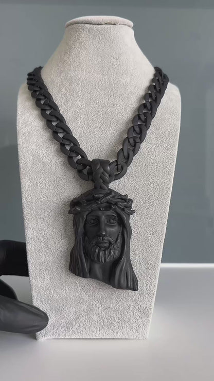 Black Jesus Piece Pendant